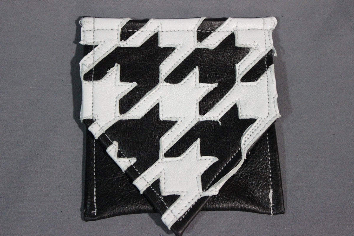 Houndstooth Pocket Flag in Leather - view 3