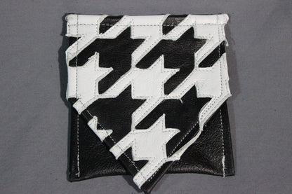 Houndstooth Pocket Flag in Leather - view 3