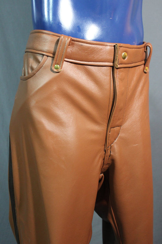 Our Steampunk Style all leather pants! - front view