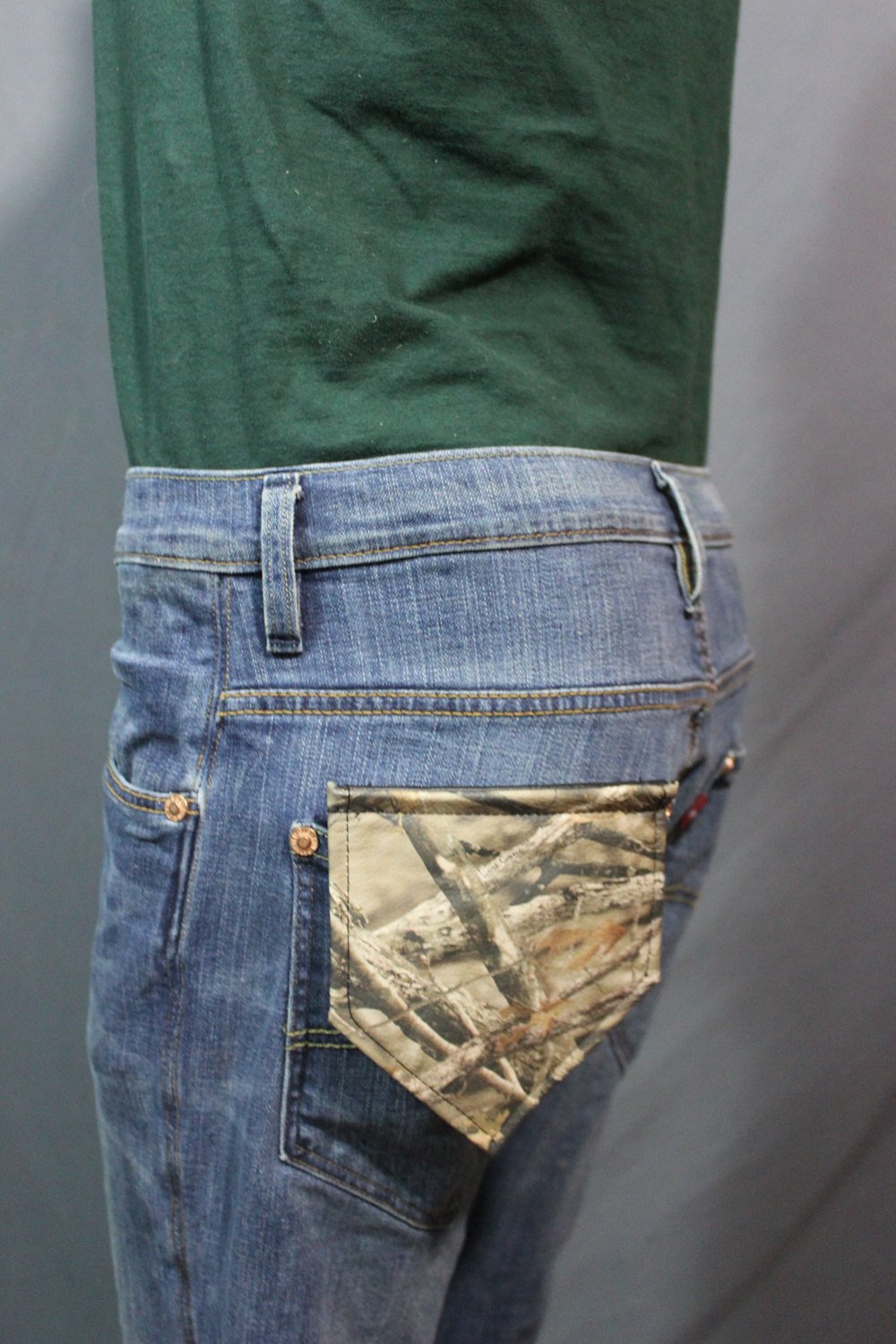 Camo leather pocket flag - Real Tree pattern - view 3