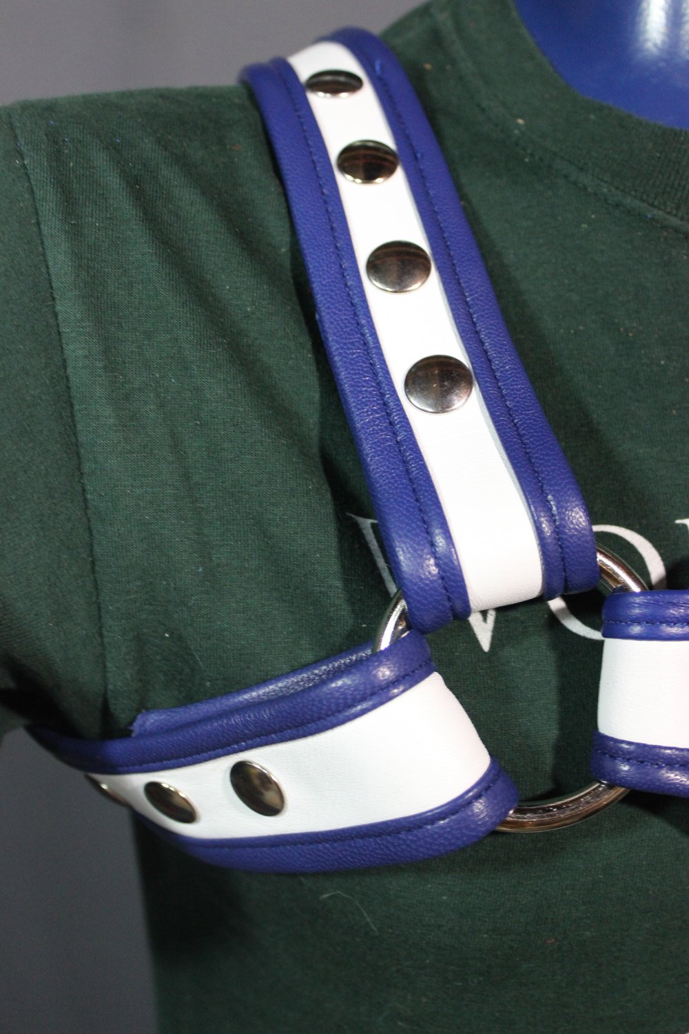 Blue and White Puppy Bone Harness - view 5
