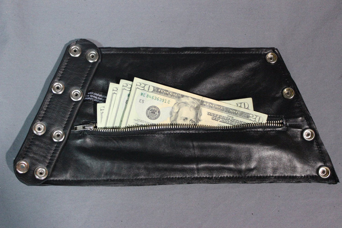 Quilted Wrist Bracer with Wallet Compartment (5") - view 3