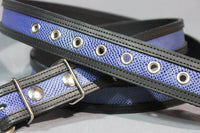 Ultra Durable Two Tone Snakeskin belt in BLUE - front view
