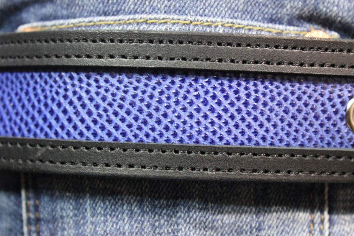 Ultra Durable Two Tone Snakeskin belt in BLUE - view 3