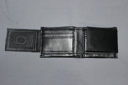 Classic Black Leather Wallet with Double ID flaps - view 2