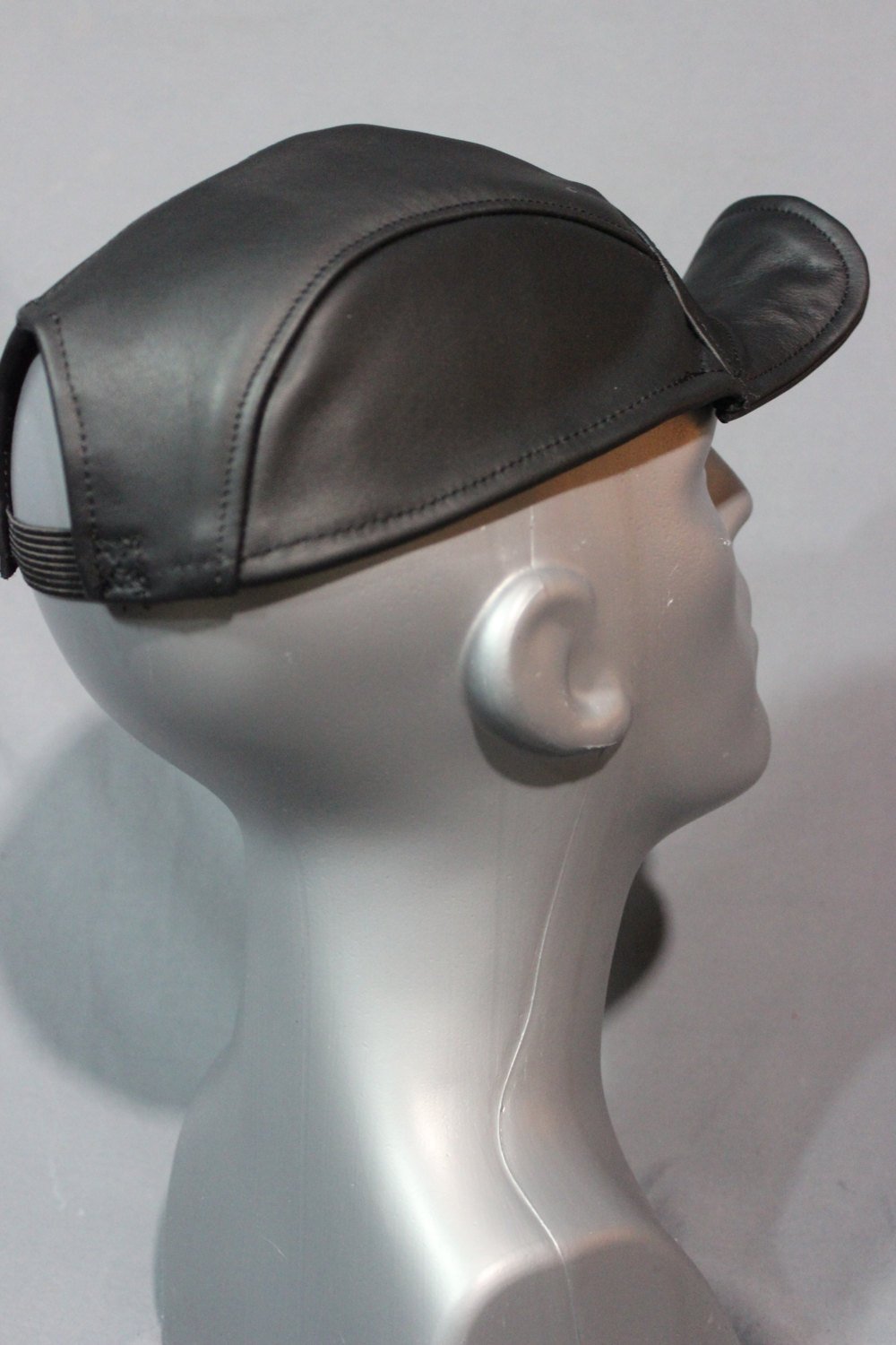 Curled Brimmed Leather Ball Cap - view 5