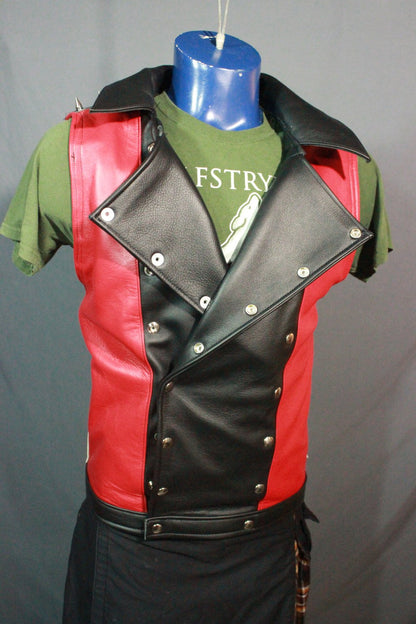 Amazing Black and Red Motorcycle Vest - view 5