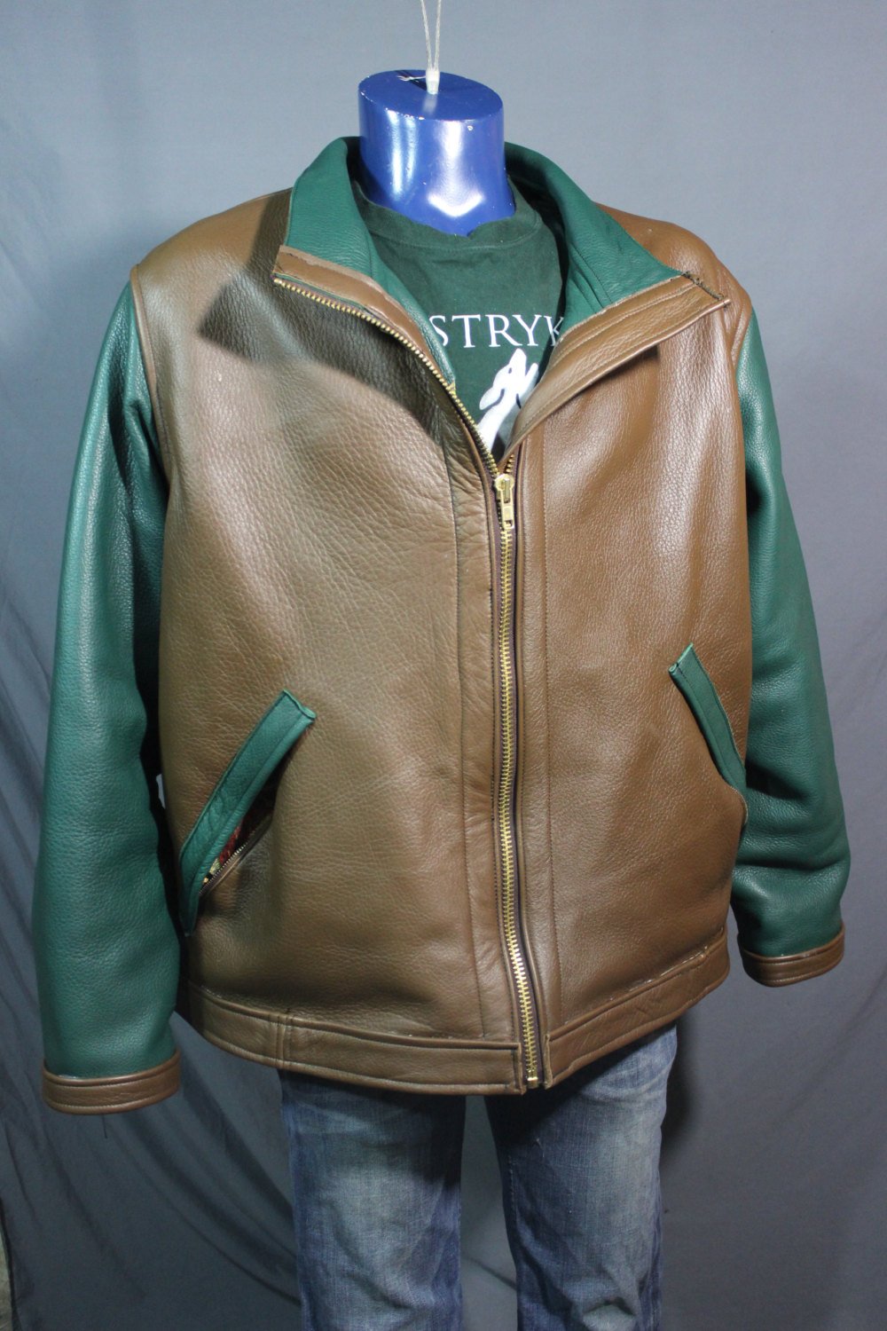 Our Bomber Jacket in Brown and Green ELK! - view 2