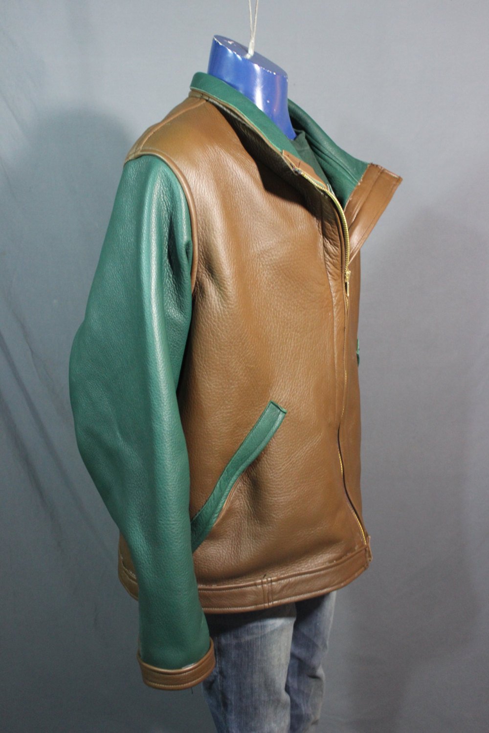 Our Bomber Jacket in Brown and Green ELK! - view 3