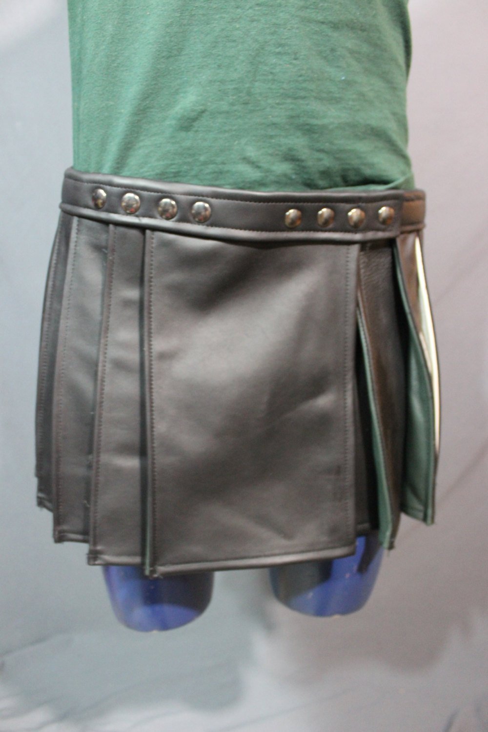 Pleated Leather Kilt - Short Version - view 4