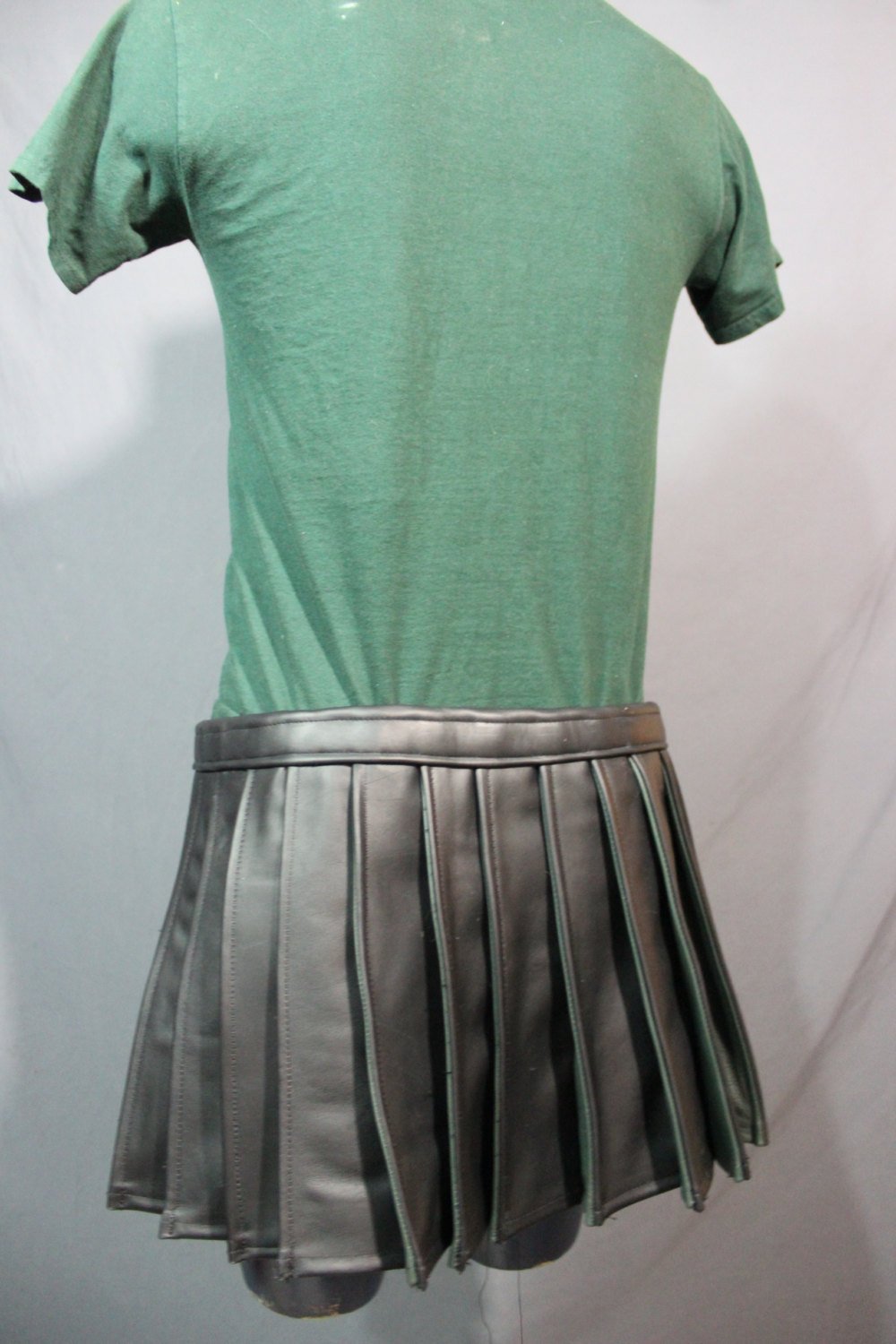 Pleated Leather Kilt - Short Version - view 5