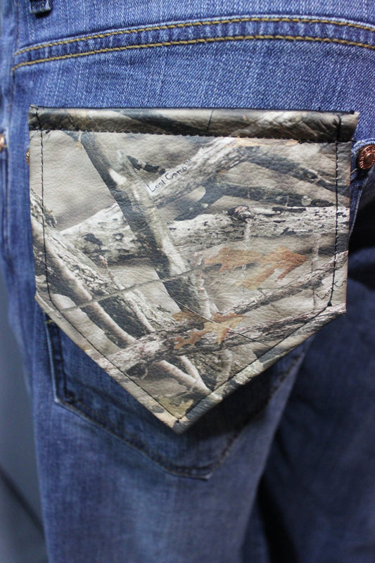 Camo leather pocket flag - Real Tree pattern - view 2