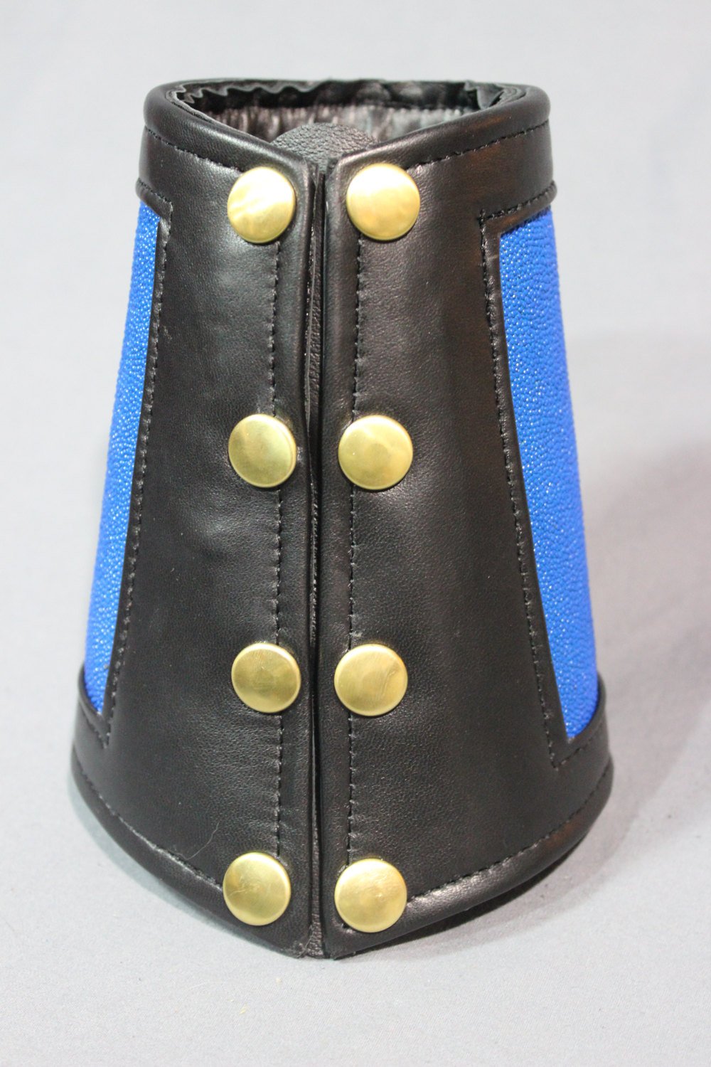 Blue stingray cuff with custom Victorian Curiousities pin! - view 2