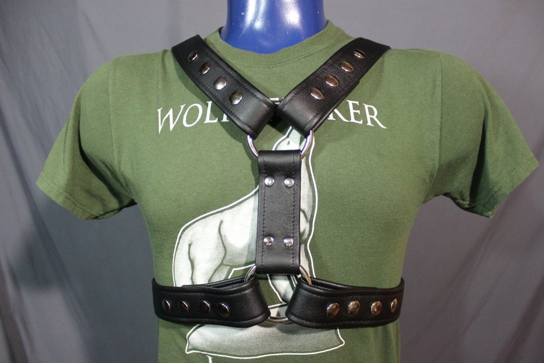 Classic Extended X Harness with Cockring Strap - view 3