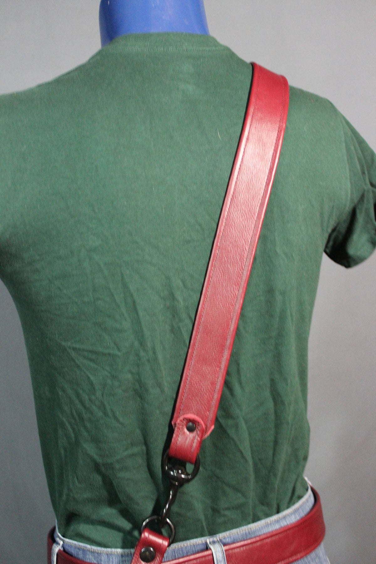 Burgundy Sam Brown with black hardware - view 2