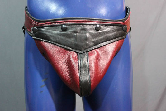 Two Toned Waistband Jock with Interchangeable Codpiece - front view
