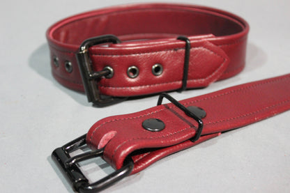 Burgundy Buckled Armbands - view 3