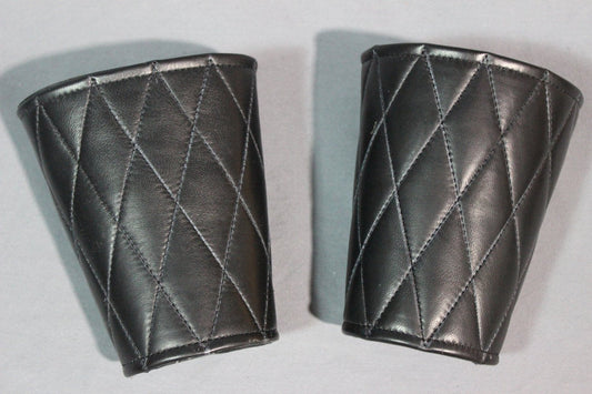 Quilted Wrist Bracer with Wallet Compartment (5") - front view