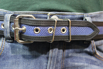 Ultra Durable Two Tone Snakeskin belt in BLUE - view 2