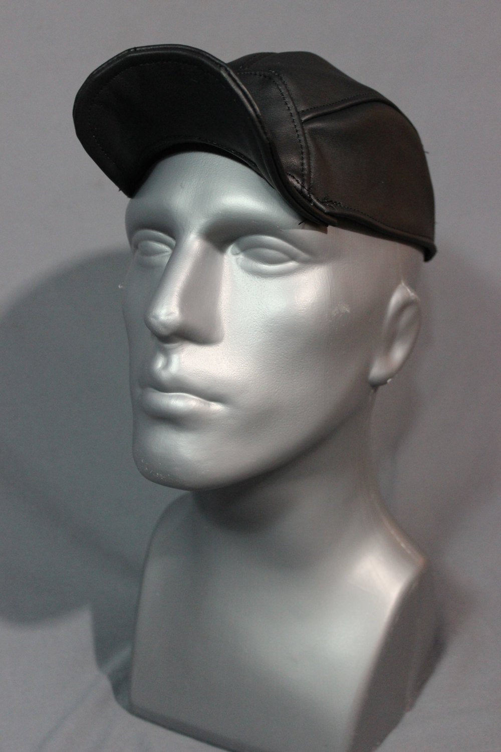 Curled Brimmed Leather Ball Cap - view 3