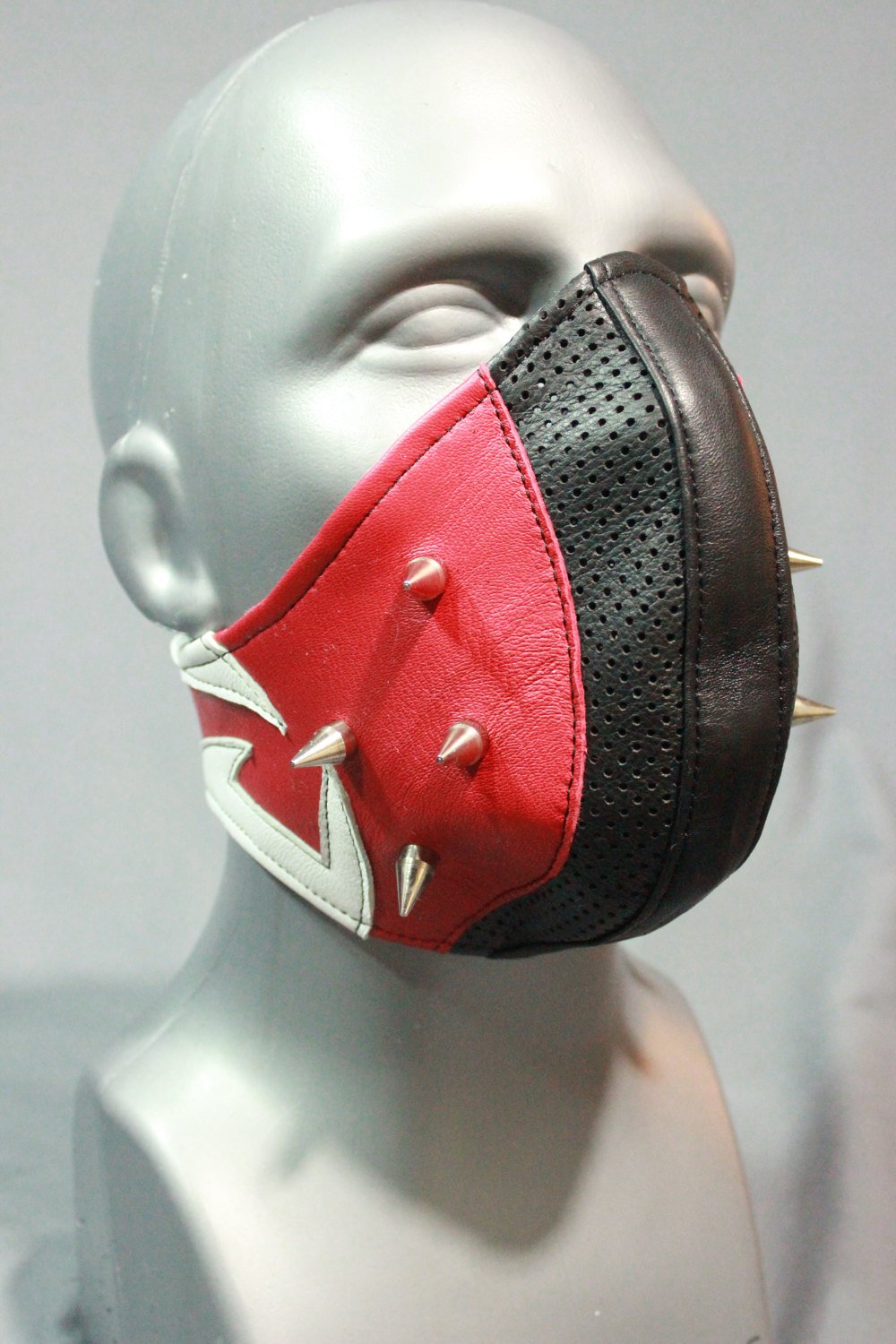 Black and Red Half Face Shield - view 3