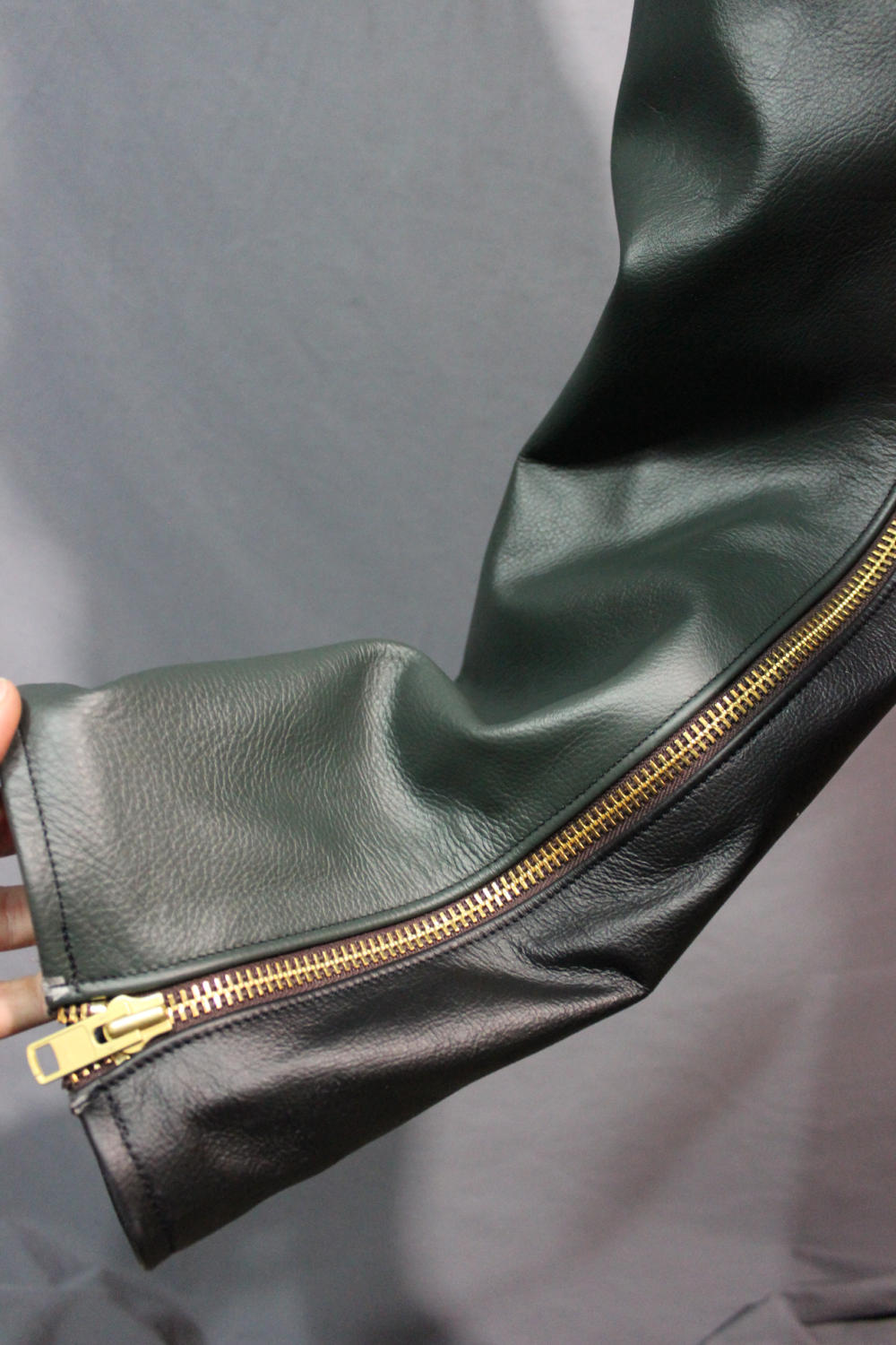 Sir Tom Matt's Collection - Classic Bar Chaps in Black and Green - view 4