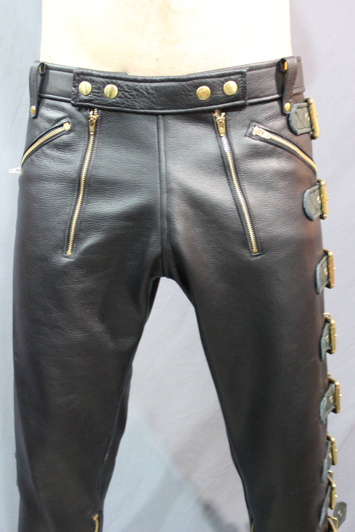 Sir Tom Matt's Collection - Double Zip Buckle Pants - view 2