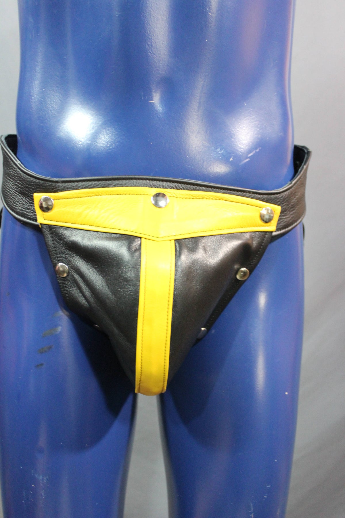 Our classic all leather jock with interchangeable codpiece in soft colored leather. - view 5