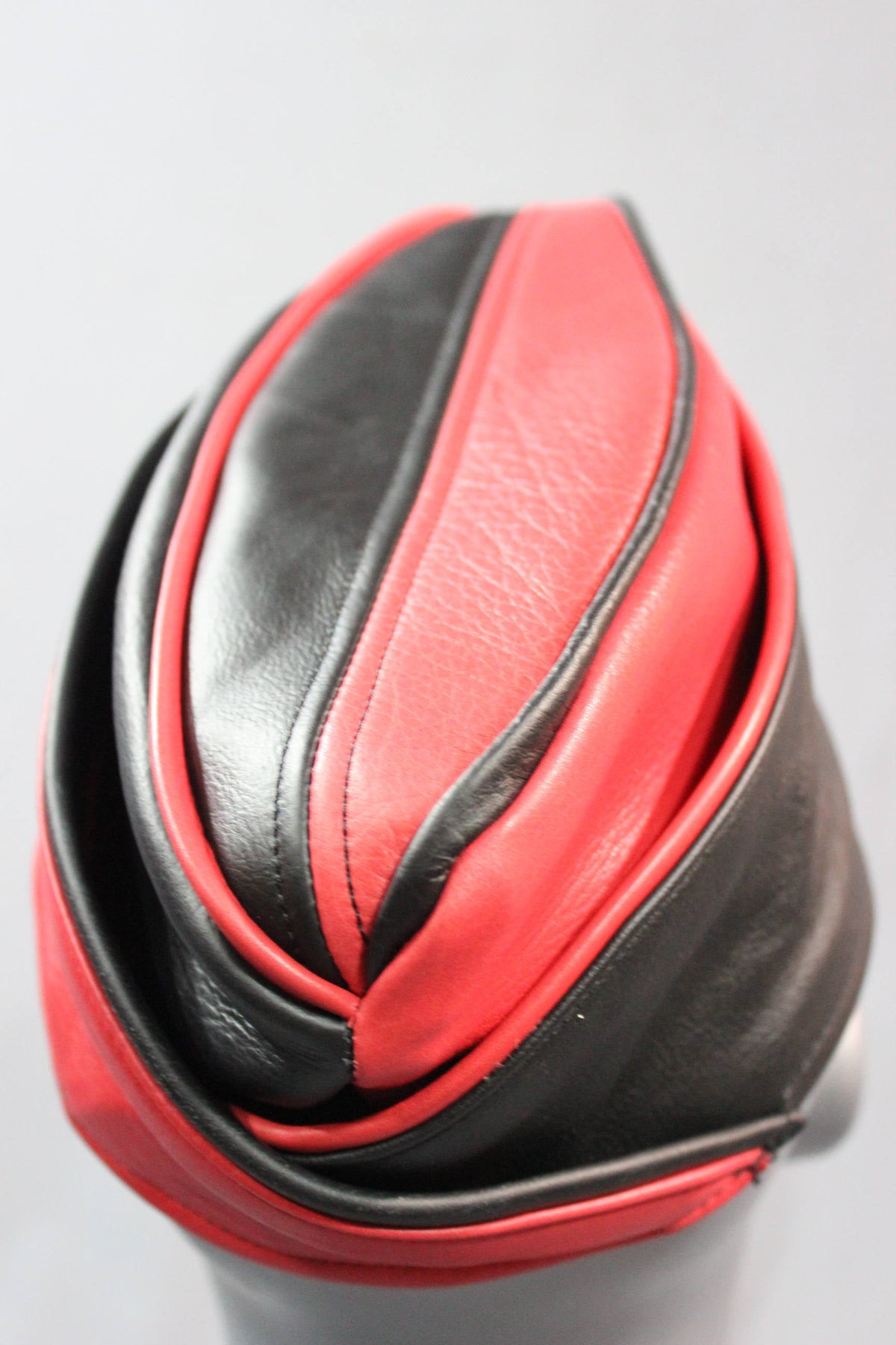 Harlequin Style Leather Garrison Cap - view 4