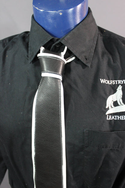 Two Tone Leather Tie - view 3