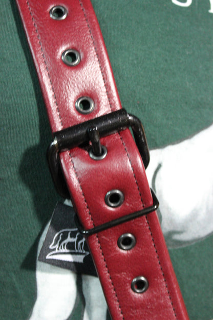 Burgundy Sam Brown with black hardware - view 3