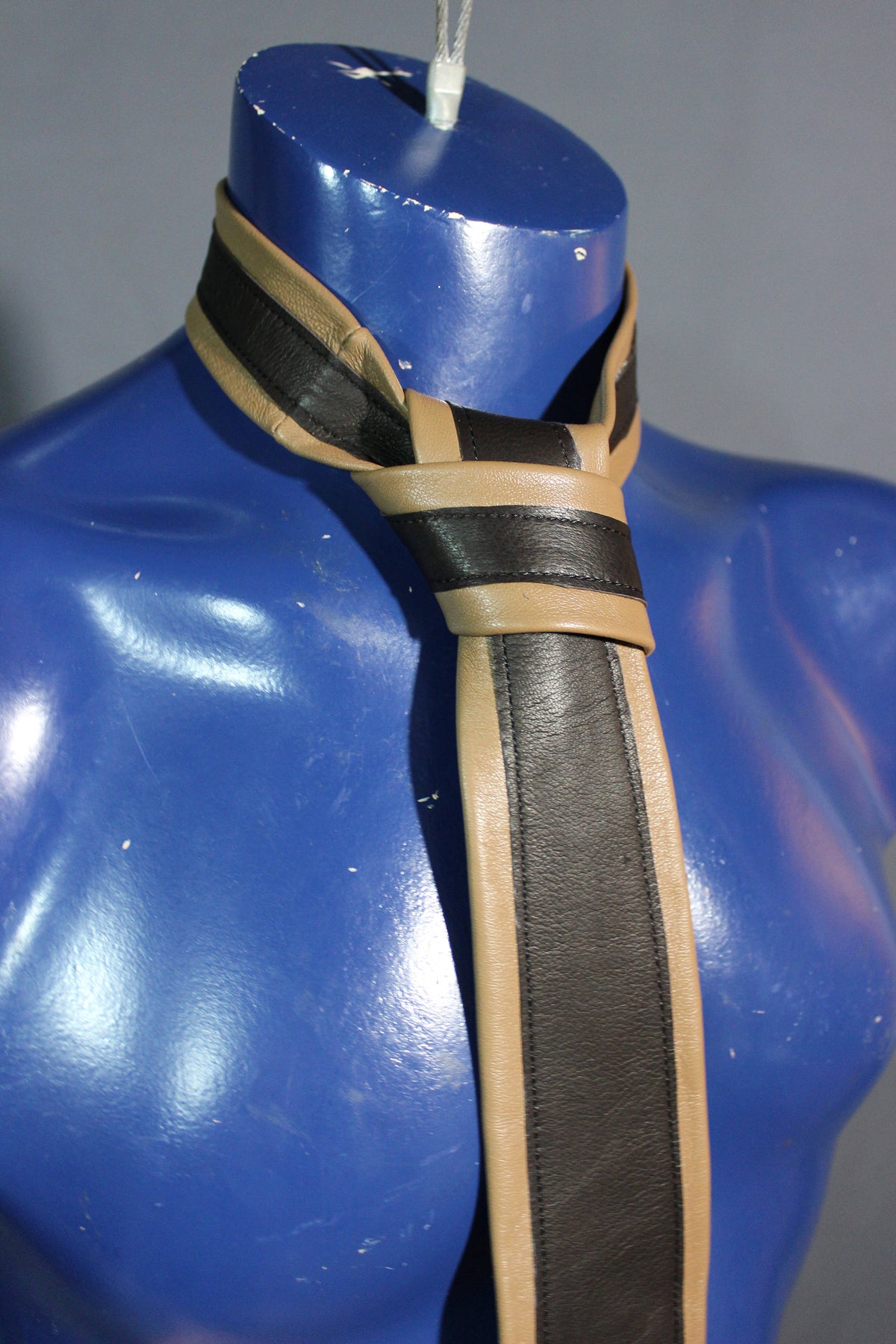 Two Tone Leather Tie - view 4