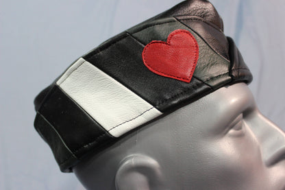Leather Boy Pride Leather Garrison Cap V2 - front view
