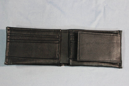 Classic Black Leather Wallet with removable ID flap - view 4