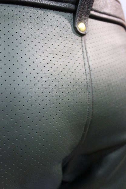 Sir Tom Matt's Collection - Perforated Leather Shorts with removable codpiece! - view 5