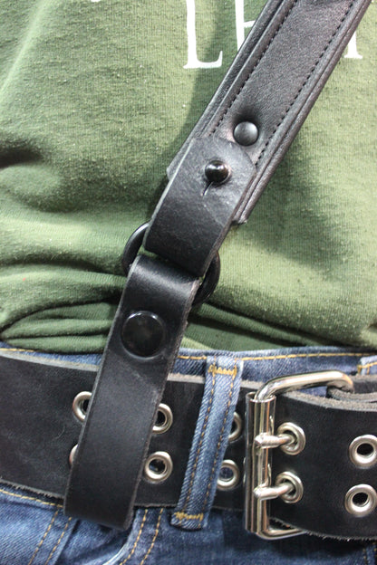 Back to Basics - Soft Black Leather Sam Browne Belt - view 4