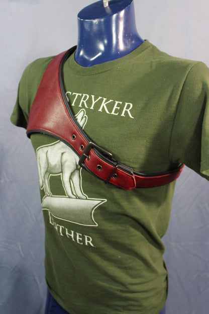Burgundy and Black Tri-Point Harness - view 4