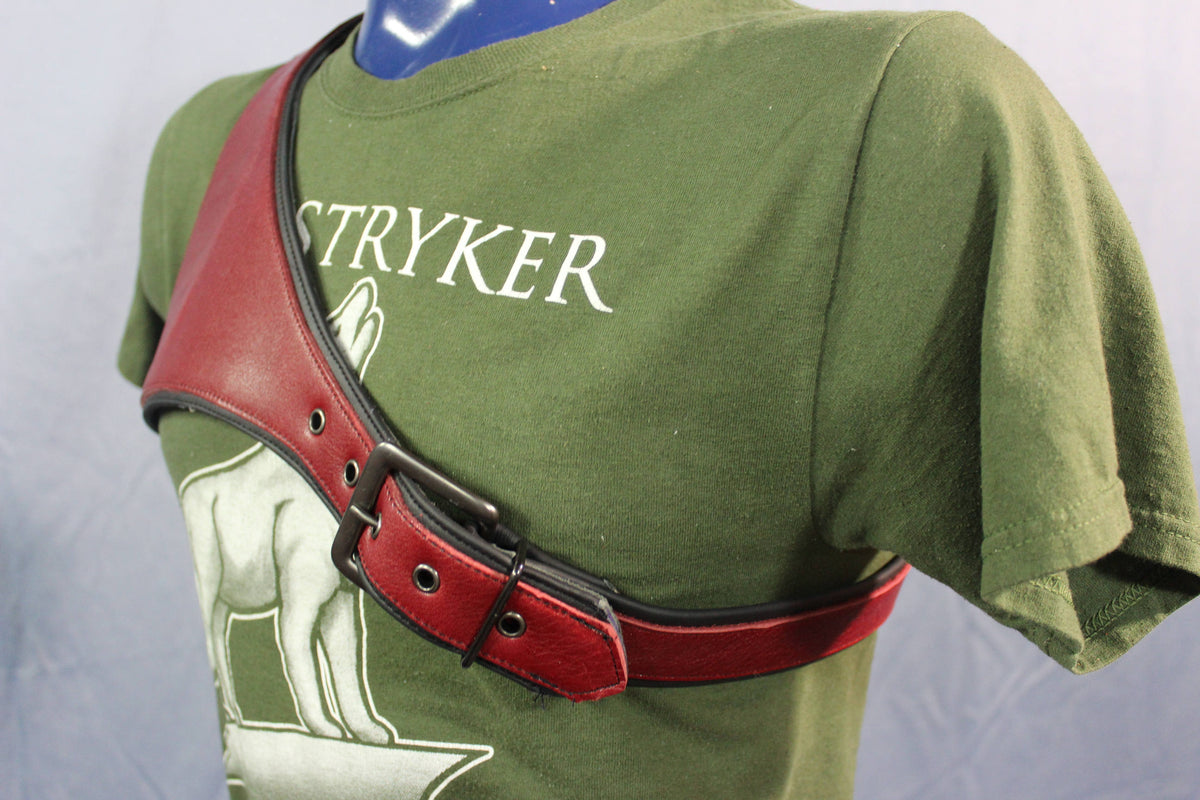 Burgundy and Black Tri-Point Harness - view 5