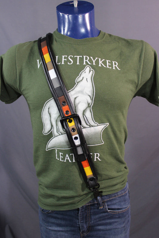 Bear Pride Sam Browne with black hardware - front view