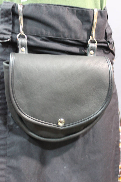 Black Leather Sporran - view 2
