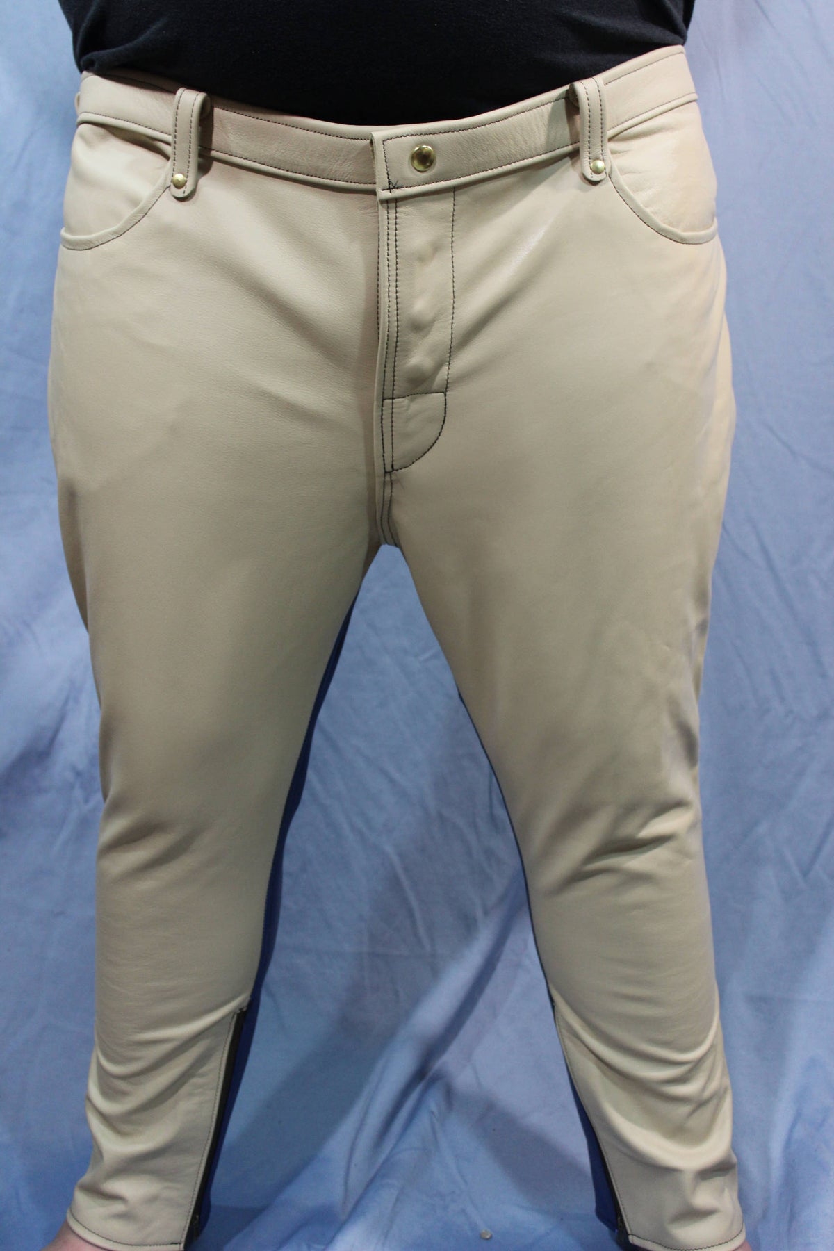 Sir Tom Matt's Collection - Blue and Cream Saddle Pants - view 4