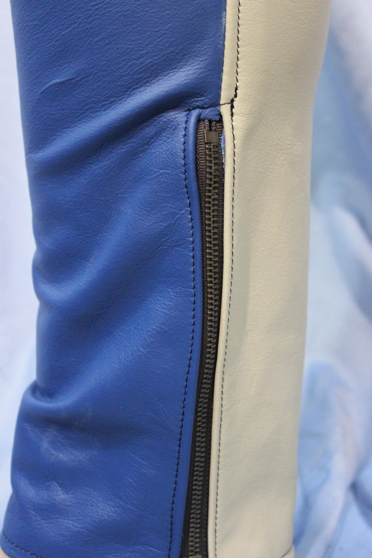 Sir Tom Matt's Collection - Cream and Blue Saddle Pants - view 3