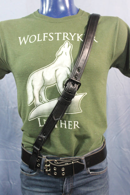 Back to Basics - Soft Black Leather Sam Browne Belt - view 5