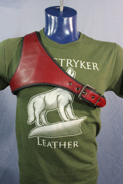 Burgundy and Black Tri-Point Harness - view 3