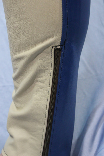 Sir Tom Matt's Collection - Blue and Cream Saddle Pants - view 5