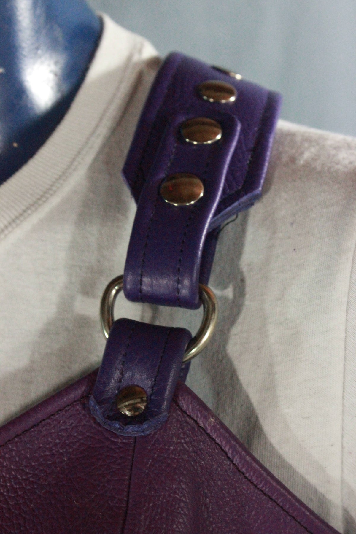 Leather Bra - Purple - view 3