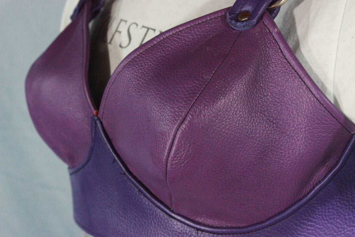 Anything BUT Basic! Our PURPLE PRINCESS edition of our leather Bra! - view 4