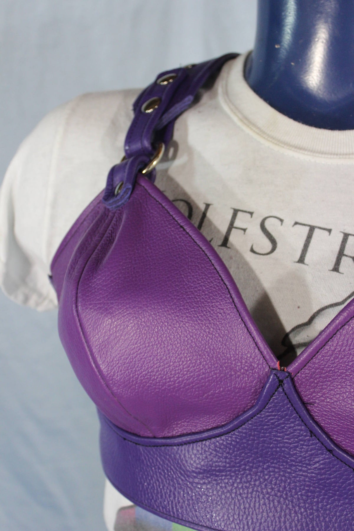 Anything BUT Basic! Our PURPLE PRINCESS edition of our leather Bra! - view 5