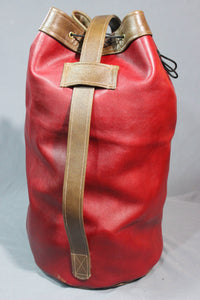 Leather Canister Duffel Bag - front view