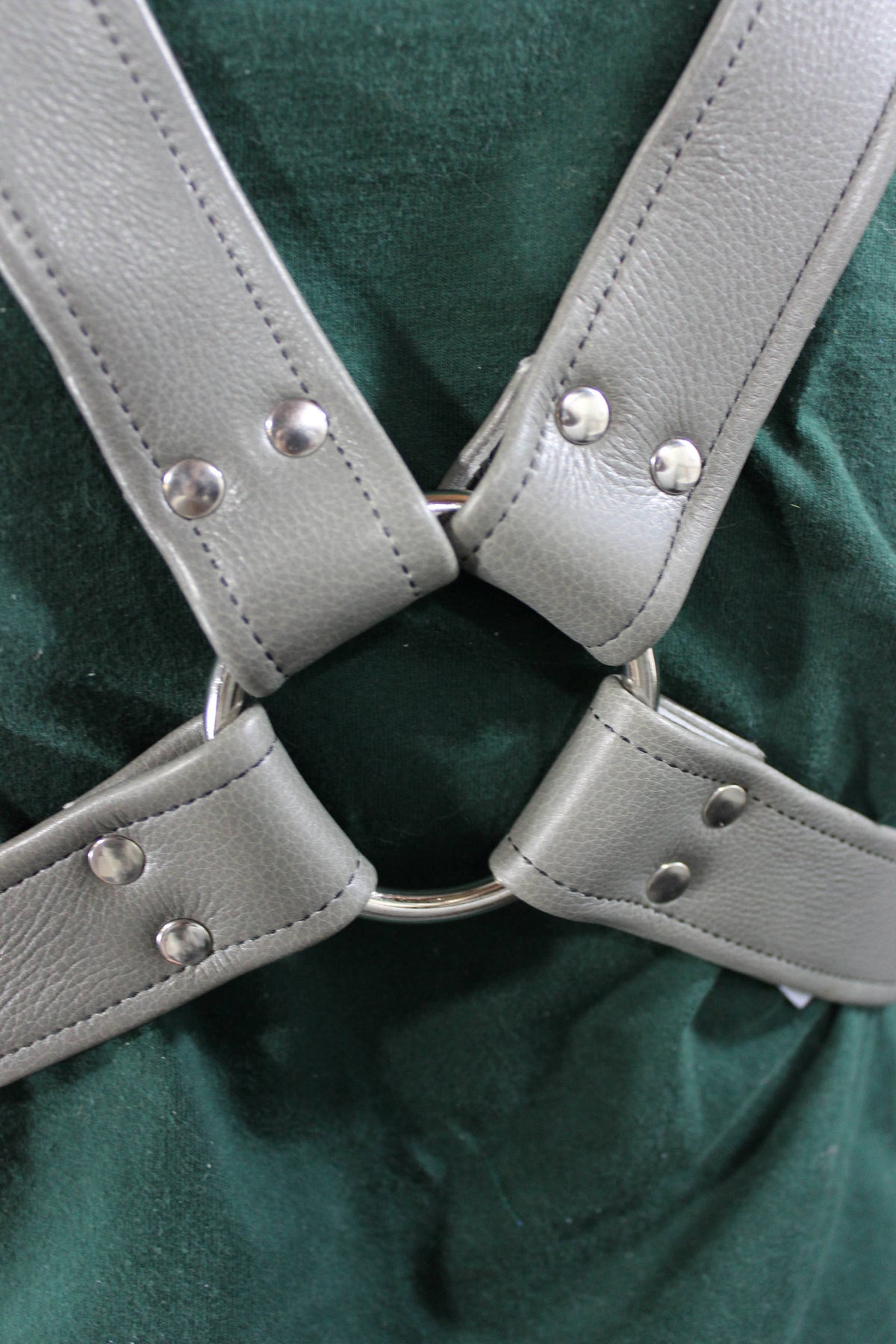 Classic Gray Extended X Harness, Soft Leather Strapping - view 3